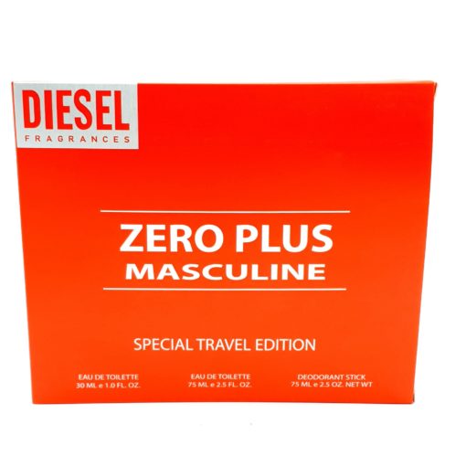 Diesel Zero Plus Masculine Special Travel Edition 30ml Eau de Toilette + 75ml Eau de Toilette + 75ml Deodorant Stick