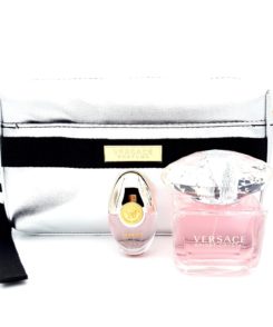 Versace Bright Crystal Gift Set 90ml Eau de Toilette + 10ml Eau de Toilette + Toilettas