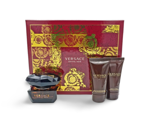 Versace Crystal Noir Gift Set 50ml Eau de Toilette + 50ml Body Lotion + 50ml Bath & Shower Gel