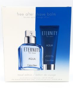 Calvin Klein Eternity for Men Aqua Travel Edition 100ml Eau De Toilette + 100ml After Shave Balm Alcohol Free