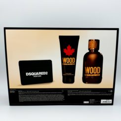 Dsquared2 Wood Gift Set 100ml Eau de Toilette + 100ml Bath & Shower Gel + Dsquared2 Card Holder