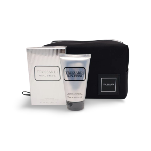 Trussardi Riflesso Gift Set 100ml Eau de Toilette + 100ml Shampoo & Shower Gel + Toilettas