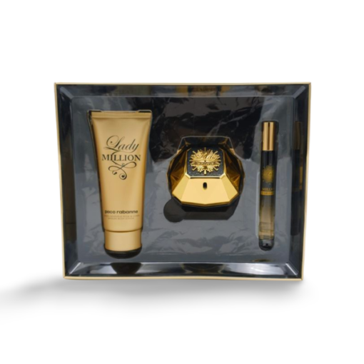 Paco Rabanne Lady Million Fabulous Gift Set 80ml Eau de Parfum Intense + 100ml Body Lotion + 10ml Travel Spray