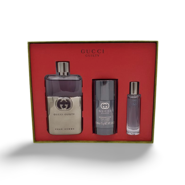 Minachting analyseren Verbeelding Gucci Guilty Pour Homme Gift Set 90ml Eau de Toilette + 15ml Travel Spray + 70g Deodorant Stick - Minachting analyseren Verbeelding Gucci Guilty Pour Homme Gift Set 90ml Eau de Toilette + 15ml Travel Spray + 70g Deodorant Stick -
