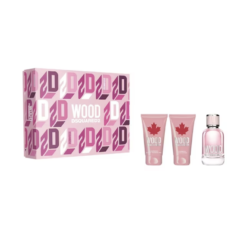 Dsquared2 Wood for Her Gift Set 50ml Eau de Toilette + 50ml Charming Shower gel + 50ml Charming Body Lotion