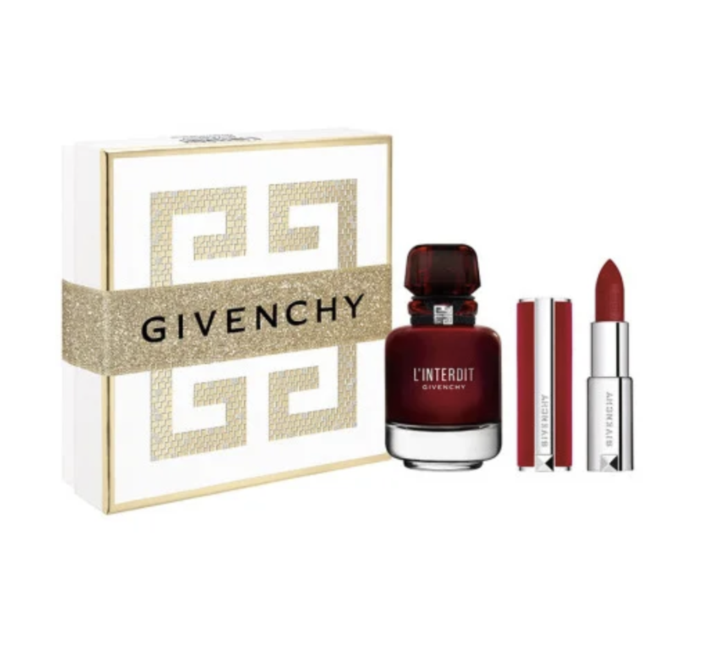 Givenchy L'Interdit Eau de Parfum Rouge Gift Set 50ml Eau de Parfum + Le rouge Deep Velvet Lipstick 37 Rouge Grainé